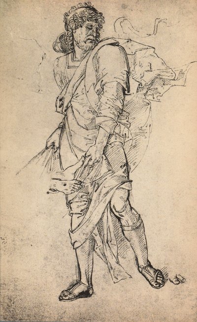 Male Figure with Mantle by Raffaello Sanzio Raphael